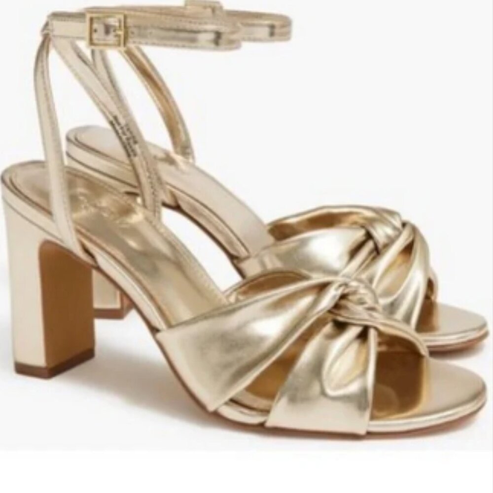 J. Crew NEW Twisted Gold Heel sandals